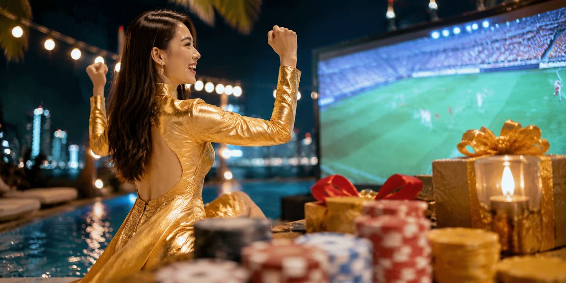 Người phụ nữ mặc áo dài tham gia sports betting tại Nha Trang